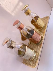 Juego de 3 Dispensadores de Vidrio con Bomba de Metal para Loción, Perfectos para Eventos en Casa, Banquetes y Fiestas, Venta al por Mayor desde India - Product Image 4