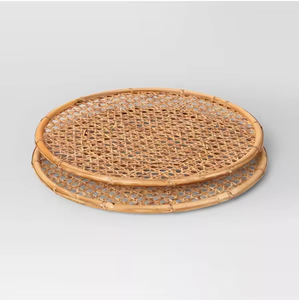 Assiette de présentation en rotin tressée à la main avec logo personnalisé pour les acheteurs en gros et les marques privées - Product Image 4