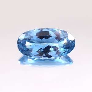 Aigue-marine ovale, pierre précieuse naturelle, couleur bleu ciel, certifiée, haute clarté, qualité supérieure, pierre pour la fabrication de bijoux - Product Image 2