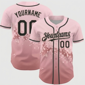 Camiseta de Béisbol OEM para Hombre, Camisa con Botones, Manga Corta, Uniforme Deportivo de Softbol y Hip Hop, Camisetas de Béisbol Personalizadas, Camiseta Lisa - Product Image 3