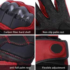 Full Finger Leather Biker <b>Gloves</b> Hot Selling Best Material Leather <b>Gloves</b> New Design Leather <b>Gloves</b> with Custom Logo . - Product Image 2