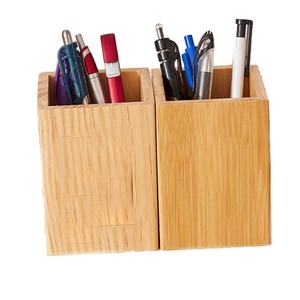 ที่ใส่ดินสอไม้ไผ่สำหรับสำนักงานที่ใส่ปากกาแบบตั้งโต๊ะทำด้วยมือ - Product Image 2