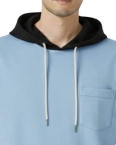 Customized <b>Men</b> <b>Light</b> <b>Blue</b> Short Sleeve Hoodie T <b>Shirt</b> With Pocket Casual Streetwear Pullover Top Custom Logo OEM Wholesale - Product Image 5