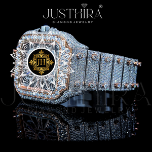 Reloj de Diamantes Moissanite de Acero Inoxidable a Prueba de Agua, de Moda, para Hombre, de Lujo, Construcción Resistente, Disponible en Venta - Product Image 3