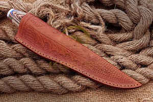 Couteau OEM à lame fixe en acier inoxydable, fait main, multicolore, avec manche en bois, pour la chasse, le bushcraft, le camping, la survie en plein air, DIY - Product Image 5