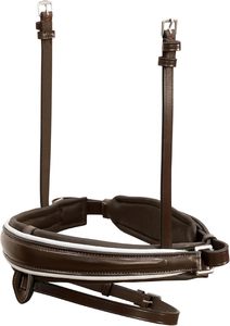 Brida de Cuero Marrón Premium para Caballo con Ribete Blanco, Diseño Moderno de Narquera Curva, Fabricación India, Precios al por Mayor Garantizados - Product Image 3