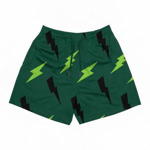 Shorts de basketball unisexe Hnz sans manches blancs à rayures rouges et noires, taille élastique avec cordon de serrage, coupe ample en Spandex - Product Image 4