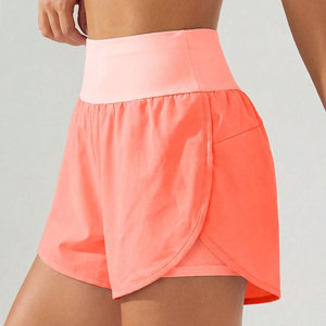 Shorts extensibles personnalisés pour femmes, en tissu côtelé, sans coutures, pour le yoga, l'entraînement, la gym et les marques de vêtements de sport tendance - Product Image 1