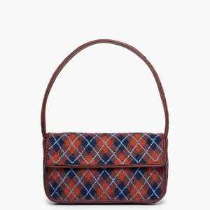 Nouveau Sac à Main Brodé Fait Main Scène de Paris Motif Floral en Coton Perlé Poignée Bleue Artisanat Souvenir Mariage Fête Femme - Product Image 6