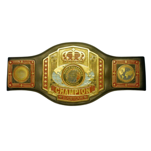 Cinturón de Campeón Mundial de Kickboxing de Alta Calidad con Corona Dorada y Diseño Global, Edición de Coleccionista de Títulos de Lucha Libre de Alta Calidad - Product Image 1