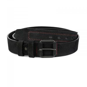 Cinturón Casual Negro de Color Sólido con Hebilla de Pin Rectangular, Duradero, de 2.5 Pulgadas de Ancho - Product Image 1