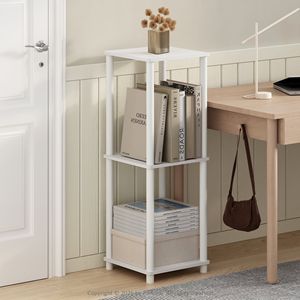 Libreria e scaffale impilabile bianco/bianco Turn-N-Tube di facile montaggio - Product Image 1