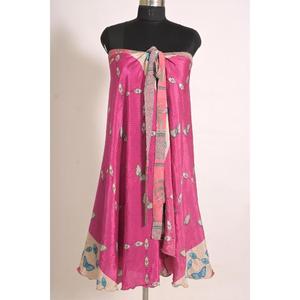 Women's Vintage Floral Printed Silk Maxi <b>Wrap</b> <b>Skirt</b> Handmade Custom Boho Chic - Product Image 3
