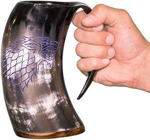 Tazas de Cuerno Hechas a Mano Originales - Diseño Personalizable para Fiestas, Estilo Moderno y Artístico, Celebrando la Belleza Natural - Product Image 1