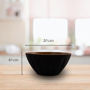 Bol en bois naturel fait main de qualité supérieure pour servir des salades et des fruits, décoration de table de cuisine, style américain écologique pour les fêtes - Product Image 5