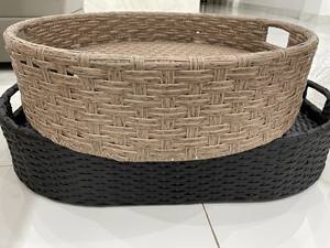 Bandeja Flotante de Ratán con Estructura Tejida Diseñada para Servir Junto a la Piscina, Presentación en Spa y Uso en Resorts - Product Image 6