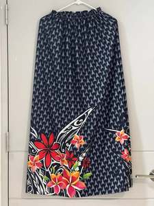 New Design Polynesian Hawaii <b>Floral</b> Printed Breathable Embroidered Women <b>Skirts</b> Vintage Natural Waist <b>Long</b> Maxi <b>Skirt</b> Lockdown - Product Image 3