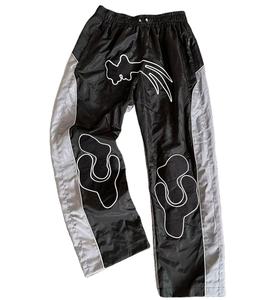 กางเกงวิ่งกางเกงกันลมขาตรงผ้าไนลอนโพลีเอสเตอร์ปักโลโก้ตามสั่งกางเกงขากว้างกางเกงผู้ชาย - Product Image 1