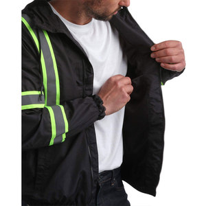 Perfectionists CE Certified <b>High</b> <b>Visibility</b> Breathable Zippered Reflective <b>Softshell</b> Unisex Work <b>Jacket</b> Needle Detection - Product Image 5