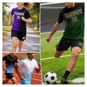เสื้อฟุตบอลแบบกำหนดเอง เสื้อกีฬาและกางเกงขาสั้นแบบสั่งทำพิเศษ พิมพ์ลายออกแบบ ชุดทีมสำหรับผู้ชาย ผู้หญิง เด็กชาย เด็กหญิง ระบายอากาศได้ดี - Product Image 6
