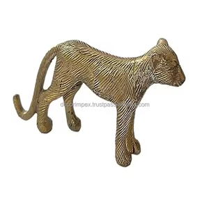 Escultura de metal de ciervo de aluminio para decoración de mesa de oficina en casa adorno de animales por Decor IMPEX - Product Image 3