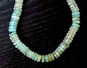 ลูกปัดหินแคลซิโดนีทรงกลมเหลี่ยมเพชรพลอยสีธรรมชาติแบบเรียงขั้น สำหรับทำเครื่องประดับ ขายส่ง - Product Image 5