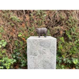 Adorno de oveja de hierro fundido, decoración de mesa, escultura de oveja de bronce hecha a mano y miniatura para suministros de jardín - Product Image 4