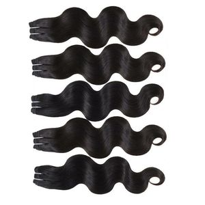 ผมต่อแบบอินเดียนบอดี้เวฟและวอเตอร์เวฟ แท้ 100% สีดำธรรมชาติ ชุด 5 ชิ้น - Product Image 1