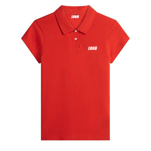 Polo personnalisé à logo brodé, coupe slim, pour femme, en tissu piqué extensible et respirant, haut de gamme, décontracté. - Product Image 6