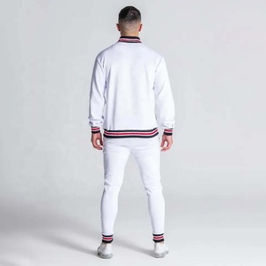 ชุดวอร์มผ้าฝ้ายผ้าฟลีซ2ชิ้นสำหรับผู้ชายกางเกงวิ่งระบายอากาศแบบรัดรูปติดซิปโลโก้แบบกำหนดเอง - Product Image 3