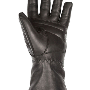 Leather Racing Gloves Full Finger Diamond Stitch Windproof Adjustable Wrist <b>Strap</b> Unisex Outdoor Winter Riding - Product Image 5