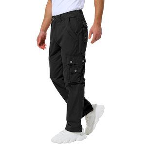 Pantalones Cargo de Poliéster y Algodón para Hombre, Talla Grande, Cierre de Botones, Bolsillo en el Muslo, Antiencogimiento, Tela de Alta Calidad, Ligeros - Product Image 3