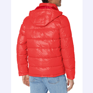 Custom OEM Printed Hooded Zipper <b>Waterproof</b> Puffer <b>Jacket</b> with Custom Logo Casual <b>Winter</b> Men's Outerwear Multi Colors - Product Image 3