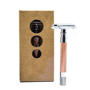 Hot Selling Barber Salon Use Safety <b>Razors</b> Double Edge High Carbon Steel Men's Beard Grooming <b>Razors</b> Wooden Handle Barber <b>Razors</b> - Product Image 5