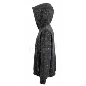 Sweat à capuche léger en coton mélangé avec strass, mélange parfait de confort et de style pour un usage décontracté - Product Image 4