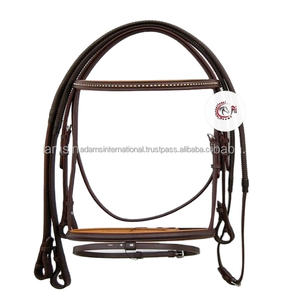 Banda de cuero de alta calidad para cejas de cristal, brida de cuero de carreras de caballos, venta al por mayor - Product Image 3