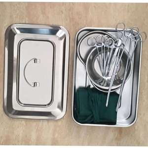 ชุดเครื่องมือผ่าตัดเล็กแบบพื้นฐาน 13 ชิ้น ประกอบด้วยที่จับเข็ม กรรไกรผ่าตัดแบบ Mayo กล่องเหล็กทางการแพทย์ โดย Dentavex - Product Image 3