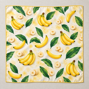 Foulard de cuisine personnalisé imprimé fruits et légumes, carré, doux, léger, pour femme, impression numérique, fabricant OEM ODM - Product Image 1
