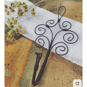 Wrought Iron Metal Vintage Adjustable Wall <b>Hooks</b> <b>Black</b> Coated for Home Living Room Bathroom Decorations Hanging Clothing <b>Coat</b> - Product Image 1