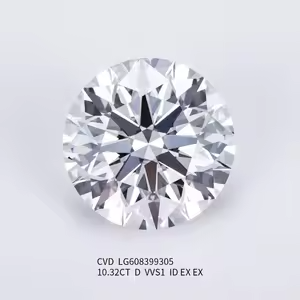 Diamantes Sintéticos Brillantes al por Mayor, Certificado IGI, 10.32ct, Diamantes Redondos Cultivados en Laboratorio - Product Image 2