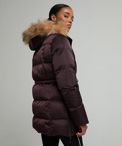 Veste longue en duvet pour femme avec capuche en fourrure, fermeture éclair, manteau d'hiver, style décontracté, épaisse et chaude, noir - Product Image 3