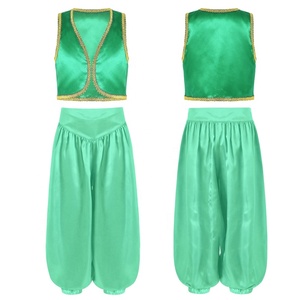 ชุดคอสเพลย์ตัวละครในเทพนิยายสำหรับเด็กผู้ชายอายุ 6-16 ปี เสื้อกั๊กพร้อมกางเกงผ้าซาติน สำหรับการแสดงบทบาทสมมติ การเต้นรำแนวลิริคอลสมัยใหม่ - Product Image 2