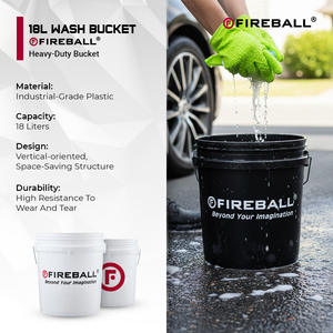 Cubo de Lavado Fireball de 18L, Cubo de Limpieza de Alta Resistencia con Diseño Vertical que Ahorra Espacio y Alta Resistencia al Desgaste - Product Image 2
