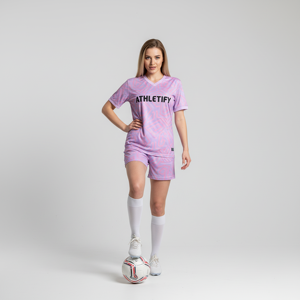 Personalized Womens Soccer Kit, Custom Sublimated Football Jersey & Shorts, Breathable Female Athletic Team Uniform for Training - Product Image 1