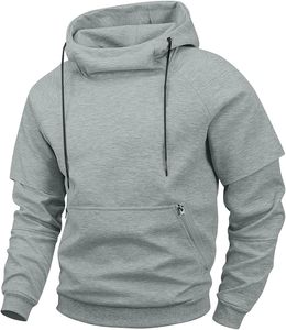 Sudaderas con Capucha para Hombre, Cuello Tipo Capucha, Cordón Ajustable, Manga Larga, Corte Holgado, Estilo Casual para Otoño e Invierno - Product Image 4