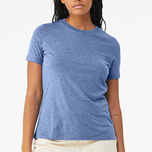 Wholesale Custom Screen Print <b>Women</b> T <b>Shirt</b> Heavy Cotton Poly Blend Vintage Washed Ladies <b>Loose</b> Tee - Product Image 4