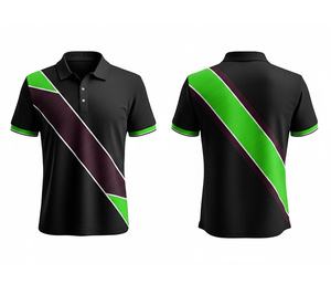 Polo personnalisé OEM entièrement sublimé, fabrication en usine, coutures durables pour hommes, femmes et jeunes, séchage rapide, polo actif Dry-Fit - Product Image 1