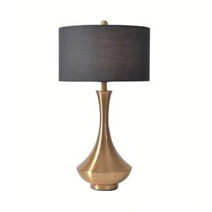 Modern Metal Brass <b>Table</b> Lamp Drum Shade Desk Light Copper Finish Bedroom <b>Bedside</b> Home Decor - Product Image 2