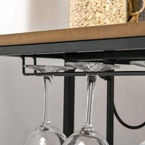 Wine Bottle Organizer with Glass Stemware Holder Metal Wine <b>Rack</b> for Kitchen Dining Bar Counter Space-Saving Tabletop - Product Image 2