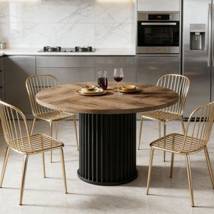 Tavolo da Pranzo Allungabile in Marmo e Legno Massello per Appartamenti - Product Image 3